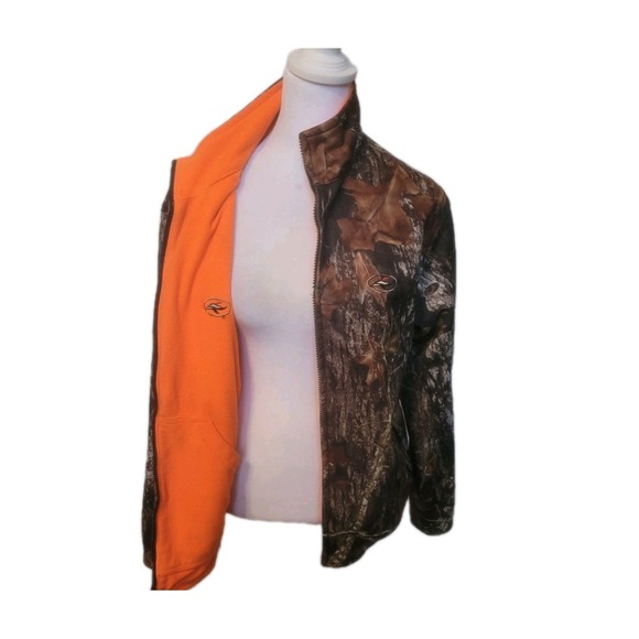 Red Head Realtree Jacket Mens Medium Brown Orange Camo Reversible Full Zip - Picture 4 of 10